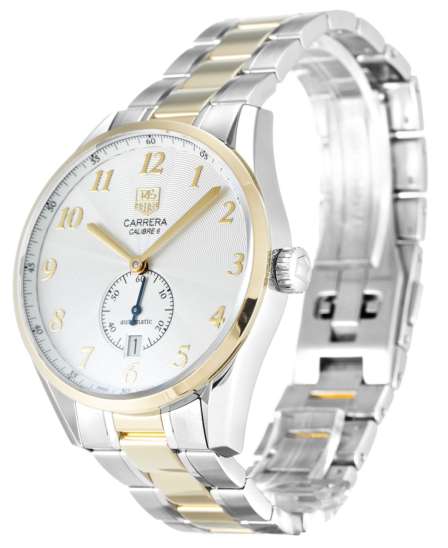 The durable fake TAG Heuer Carrera WAS2150.BD0733 watches are made from stainless steel and yellow gold.