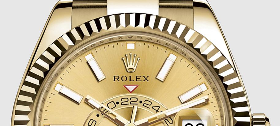 The luxury fake Rolex Sky-Dweller 326938 watches are made from yellow gold.