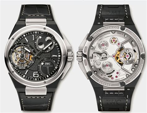 The platinum fake watches have black dials.