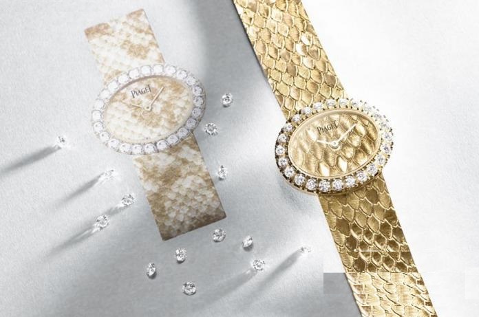 The oval fake watches are made from 18k gold.