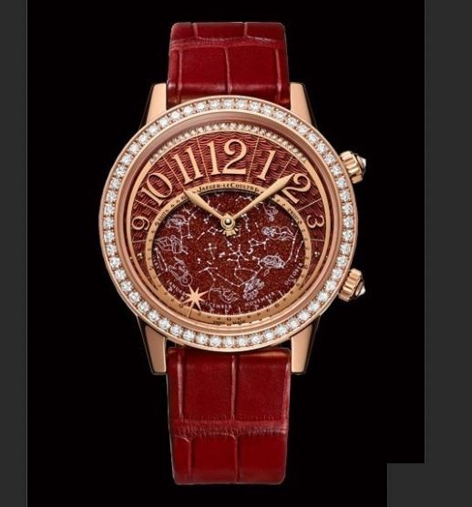 The 18k rose gold fake watches are decorated with diamonds.