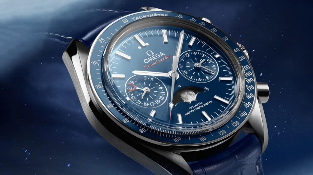 The blue dials copy watches have moon phases.