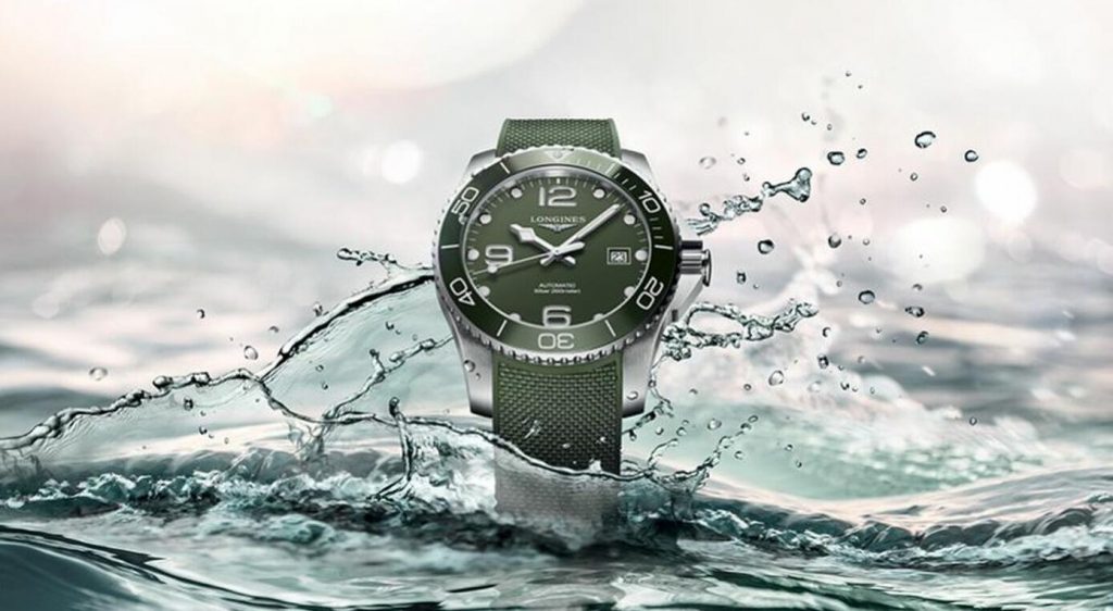 The water resistant fake watches have green straps.